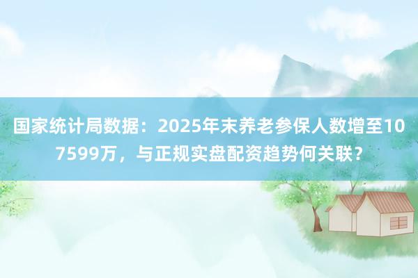 国家统计局数据：2025年末养老参保人数增至107599万，与正规实盘配资趋势何关联？