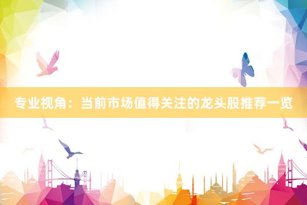 专业视角：当前市场值得关注的龙头股推荐一览