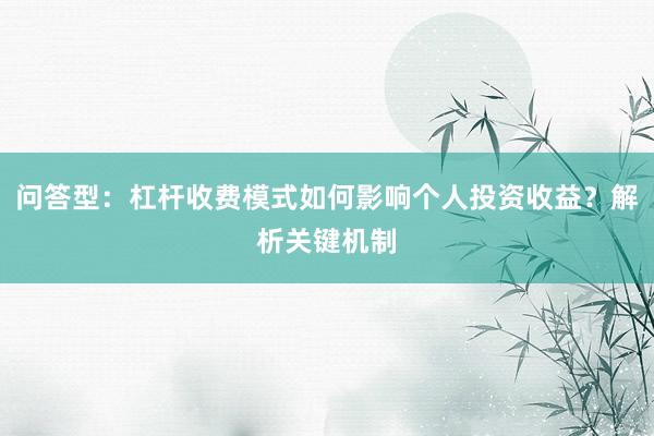 问答型：杠杆收费模式如何影响个人投资收益？解析关键机制