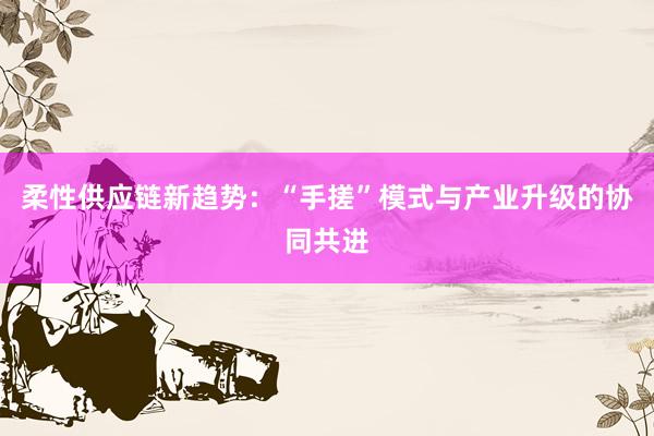柔性供应链新趋势：“手搓”模式与产业升级的协同共进