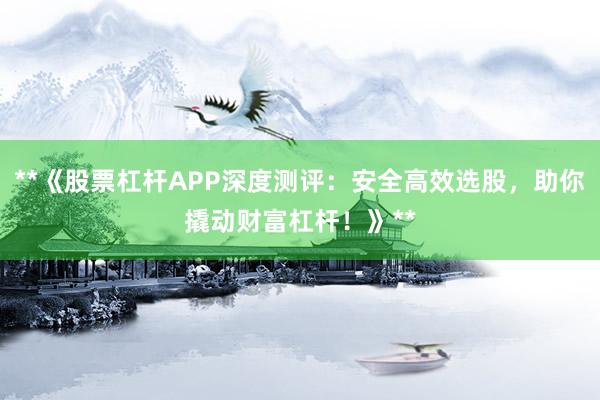 **《股票杠杆APP深度测评：安全高效选股，助你撬动财富杠杆！》**