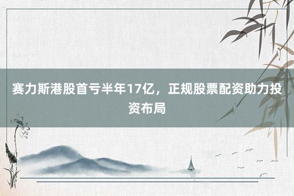 赛力斯港股首亏半年17亿,正规股票配资助力投资布局