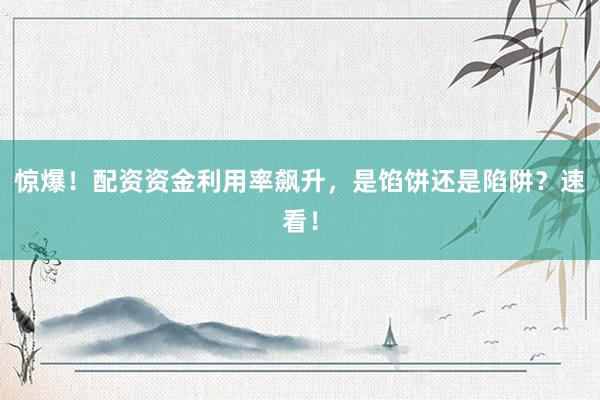 惊爆!配资资金利用率飙升,是馅饼还是陷阱?速看!